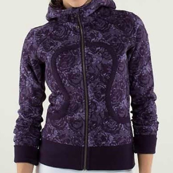 lululemon athletica Tops - Lululemon scuba zip hoodie floral rose pattern